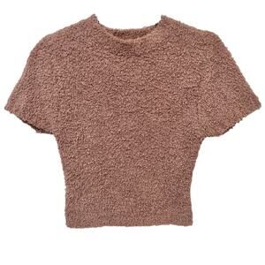 NEW Skims Teddy Short Sleeve Top S/M Rose Clay